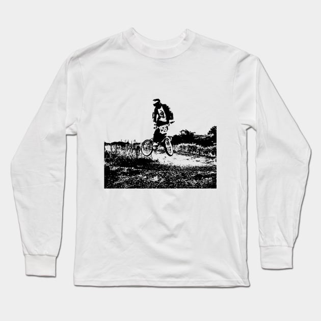 BMX Long Sleeve T-Shirt by rickylabellevie